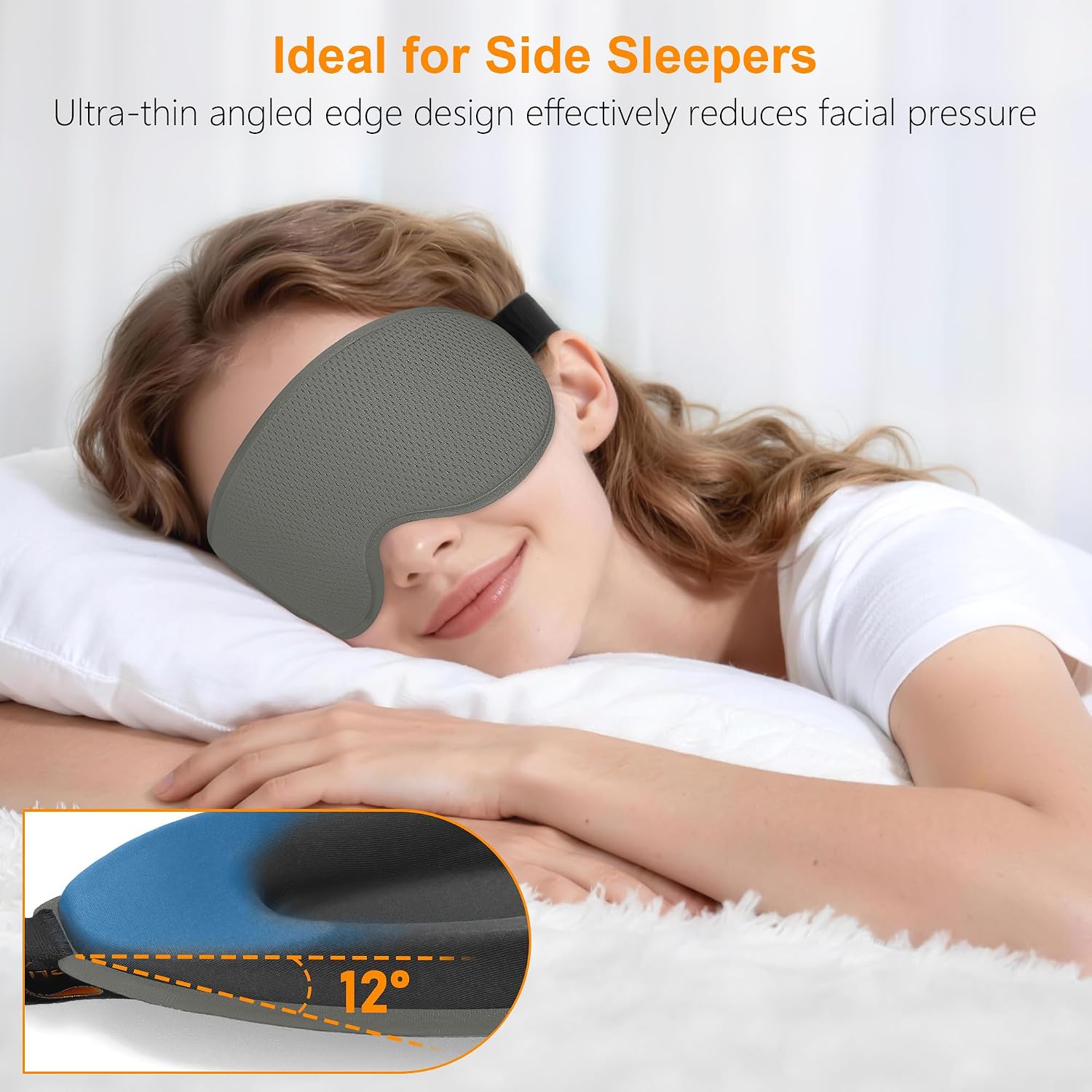Detalle 2 de Gritin 2026 Gen 2 G3038 3D Sleep Mask, Blackout Design and Adjustable Strap