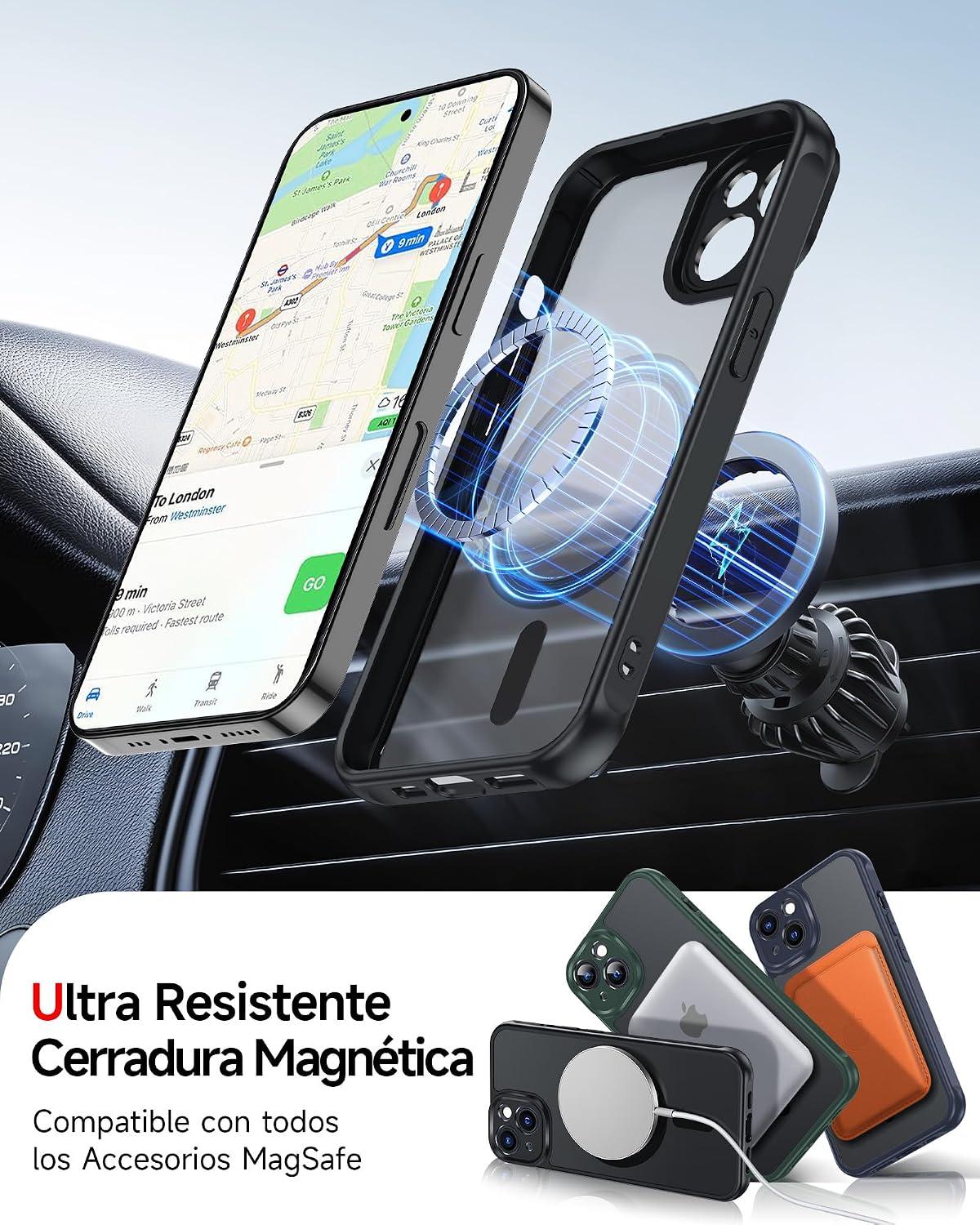 Thumbnail 2 de LeYi Funda para iPhone 13 MagSafe con protección 2 cristales