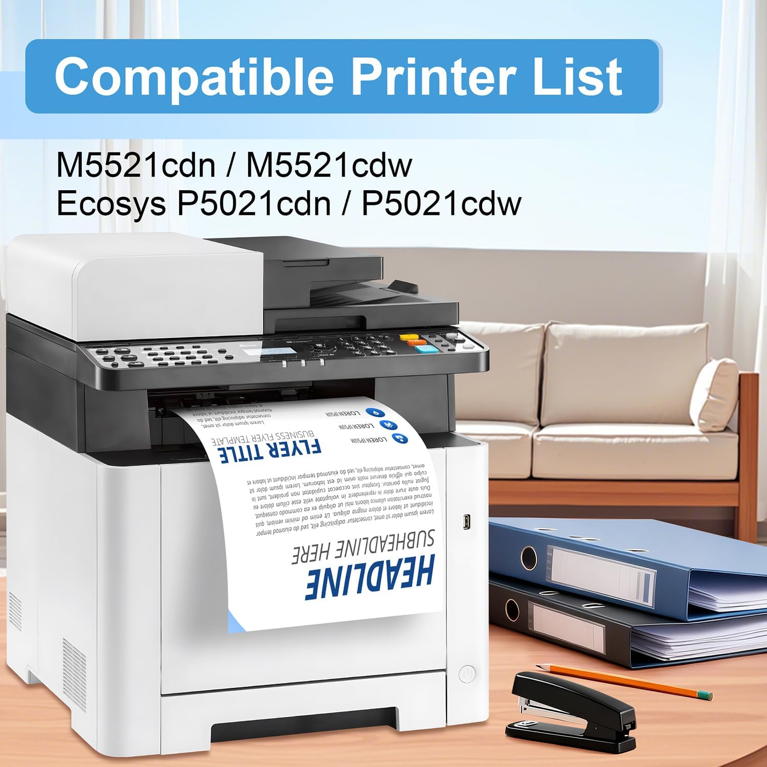 Detalle de Lot de 4 cartouches de toner TK5230 compatibles Kyocera (Noir, Cyan, Jaune, Magenta)