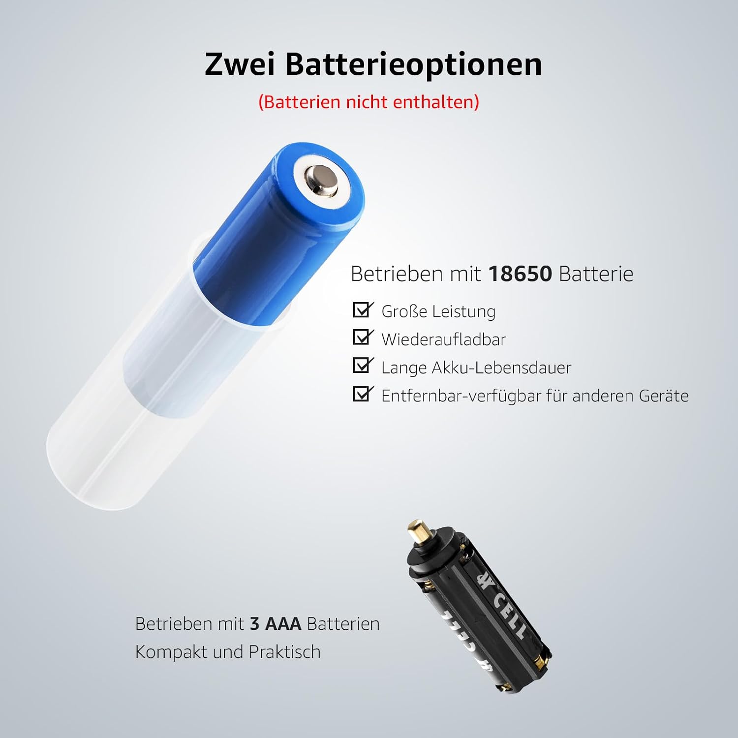 Detalle 2 de Lepro LE2050 Taschenlampe 300 Lumen 🔦