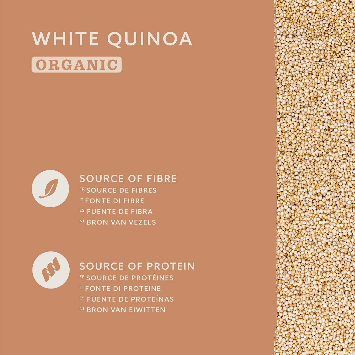 Detalle 2 de Quinoa biologica by Amazon, 500 g – alternativa sans gluten e fonte di fibre