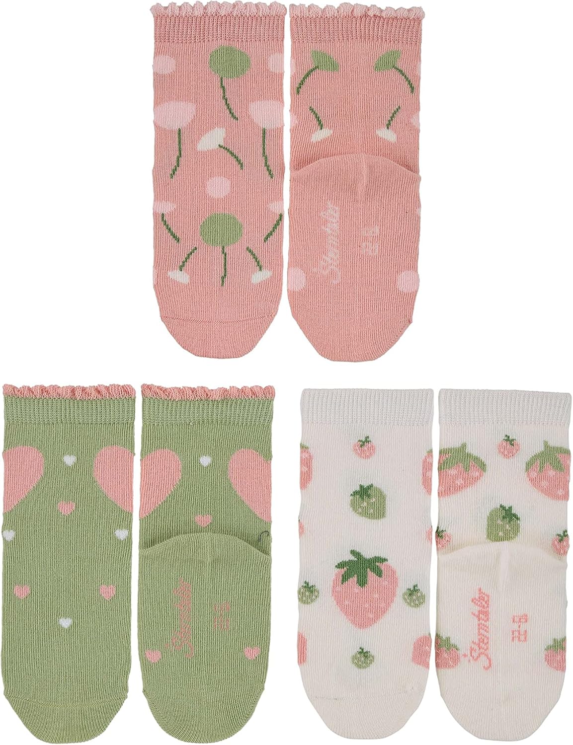 Thumbnail 4 de Sterntaler Söckchen 3er-pack Blumen Des chaussettes Bébé fille – tricoté, couleur fleurs