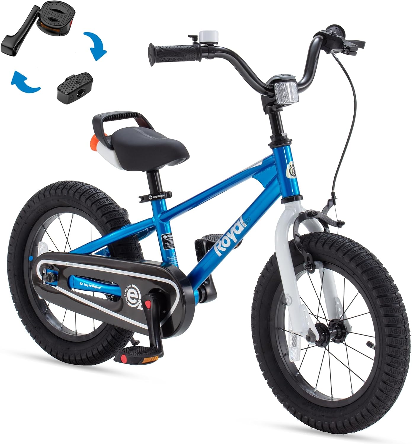 Detalle de RoyalBaby EZ Kids Bike 12–20 Inch: 2-in-1 Balance to Pedal Training for Ages 3–12