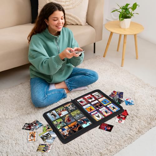 Thumbnail 7 de WITHYU Álbum de Colección de Cartas 9 Bolsillos - Capacidad 540 Cartas, Protectora Impermeable con Cremallera (Negro)