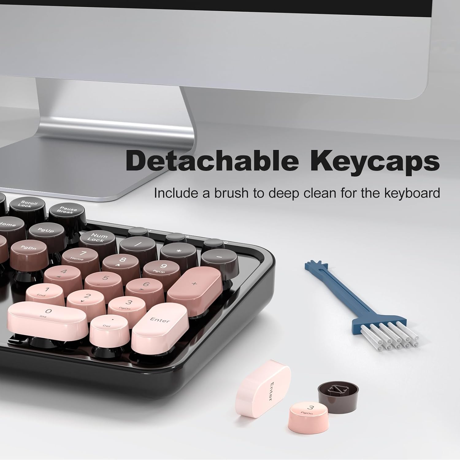 Thumbnail 4 de MOFII Wireless Keyboard and Mouse Combo: Full-Size 2.4G Plug-and-Play Set (Blackberry Gradient)