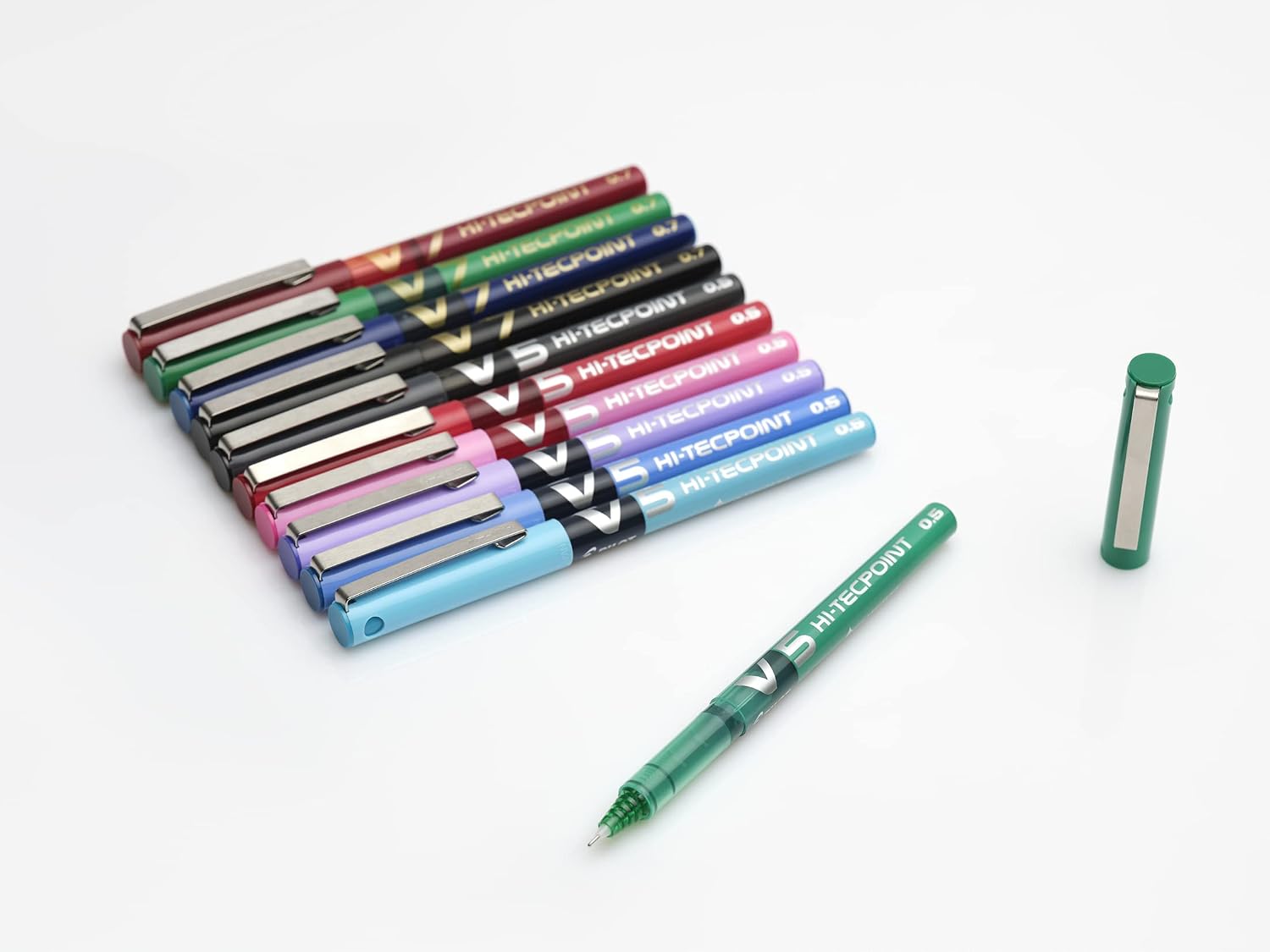Detalle 2 de PILOT V5 Liquid Ink Rollerball Set – 4 x Blue 0.5mm Fine Tip