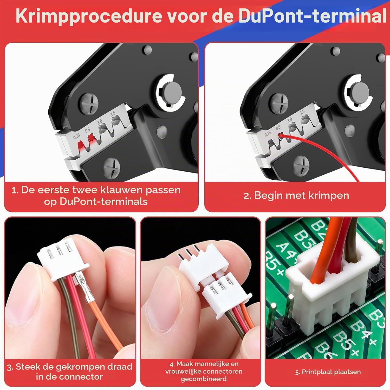 Thumbnail 2 de Kryoza SN ratelkrimptang voor 0,25–1,5 mm² open connectoren