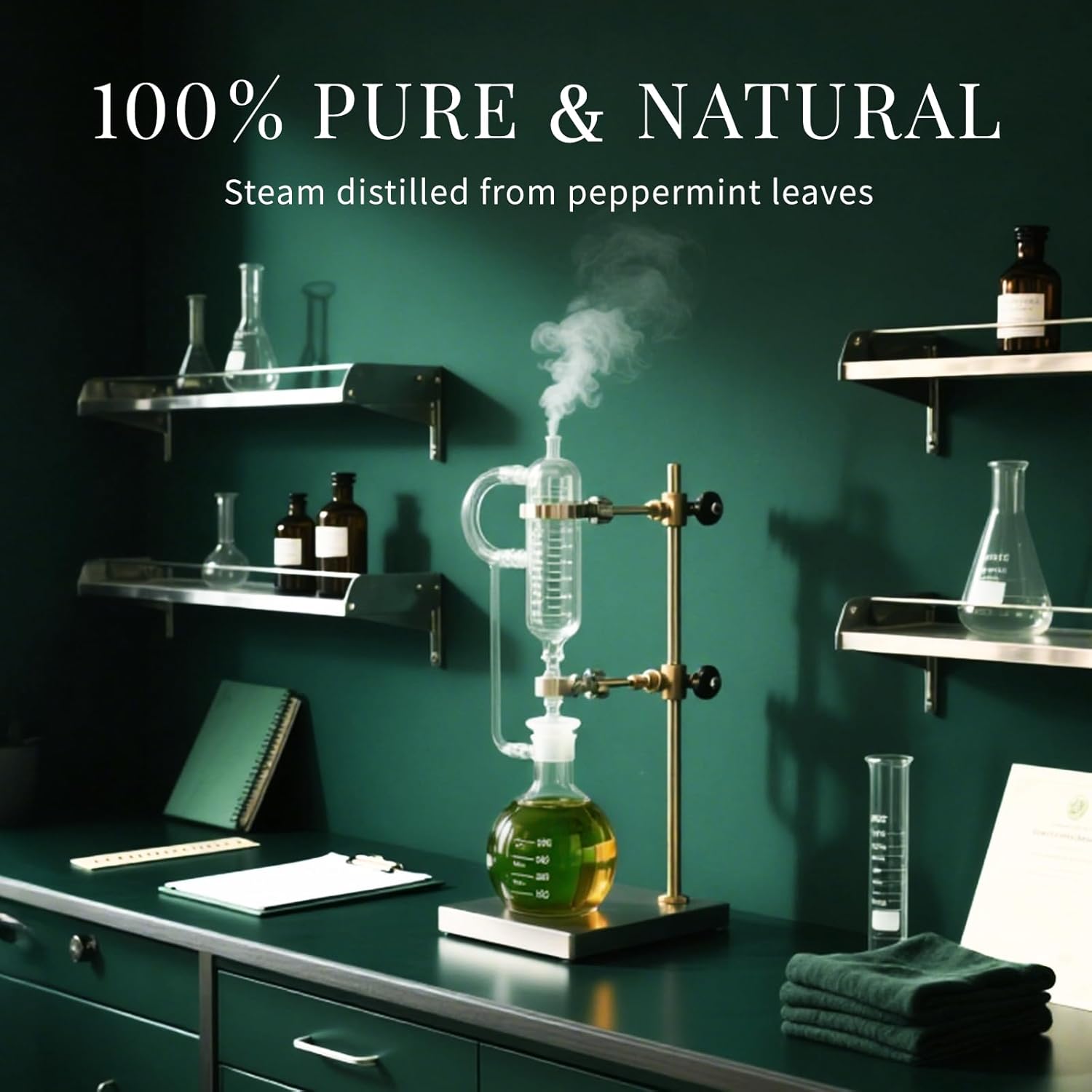 Detalle de SU JUABA Peppermint Oil 4 Fl Oz (118ml) - 100% Pure & Natural Essential Oil