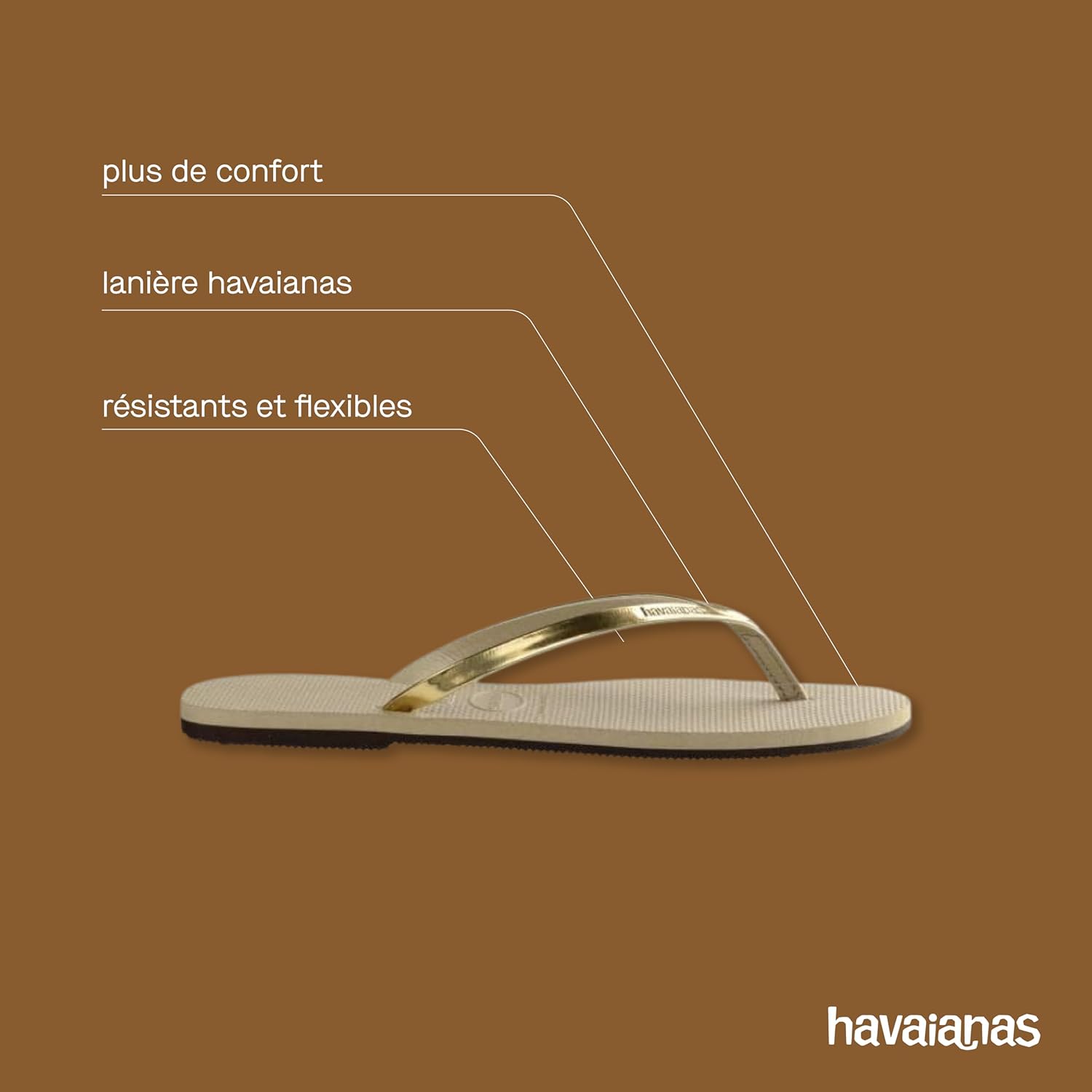 Thumbnail 3 de Havaianas Femme You Metallic Tongues — Sandales plates élégantes et polyvalentes