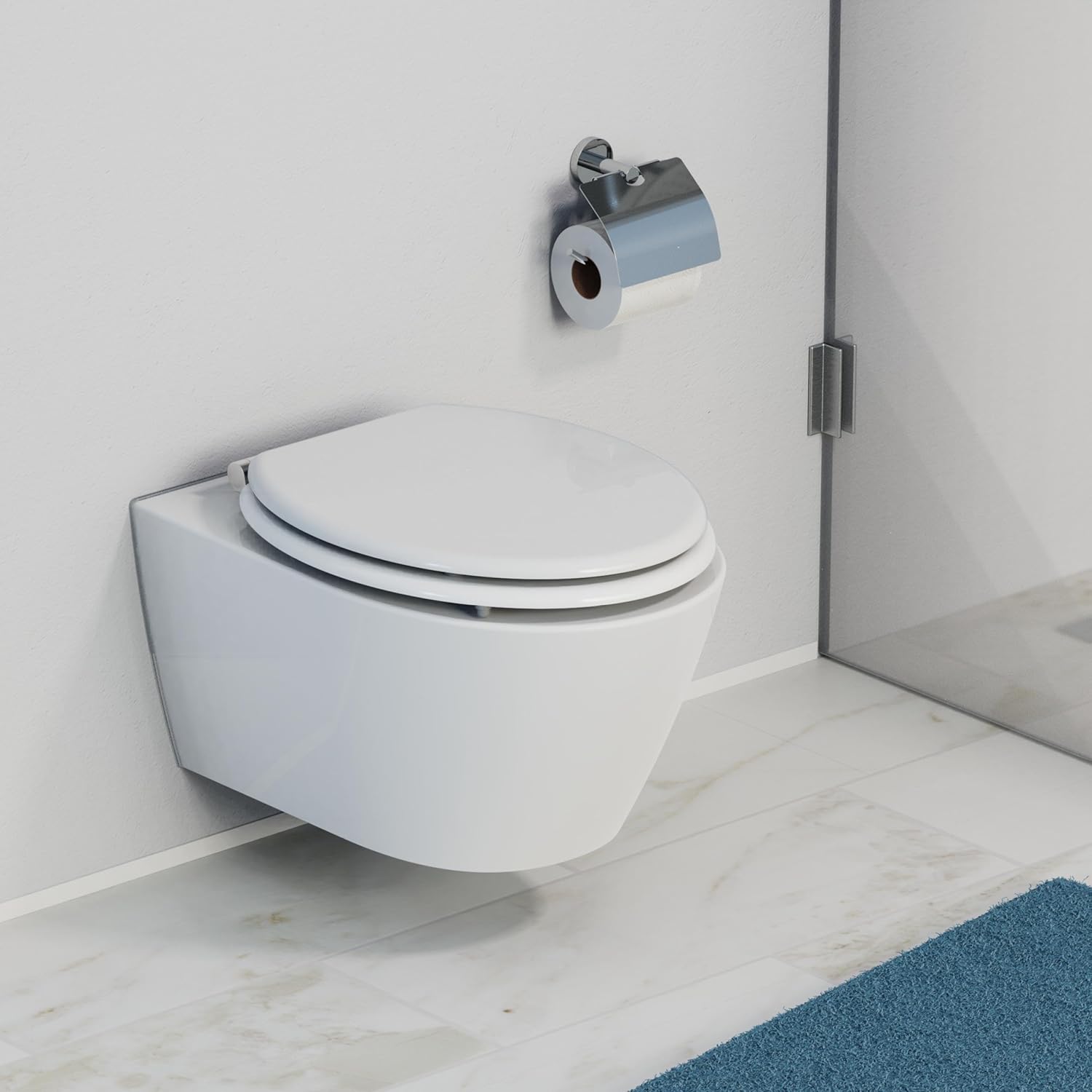 Thumbnail 6 de SCHÜTTE WC-Sitz mit Absenkautomatik aus Holz – Weiß, 37,5 × 45 × 5,5 cm, belastbar bis 175 kg