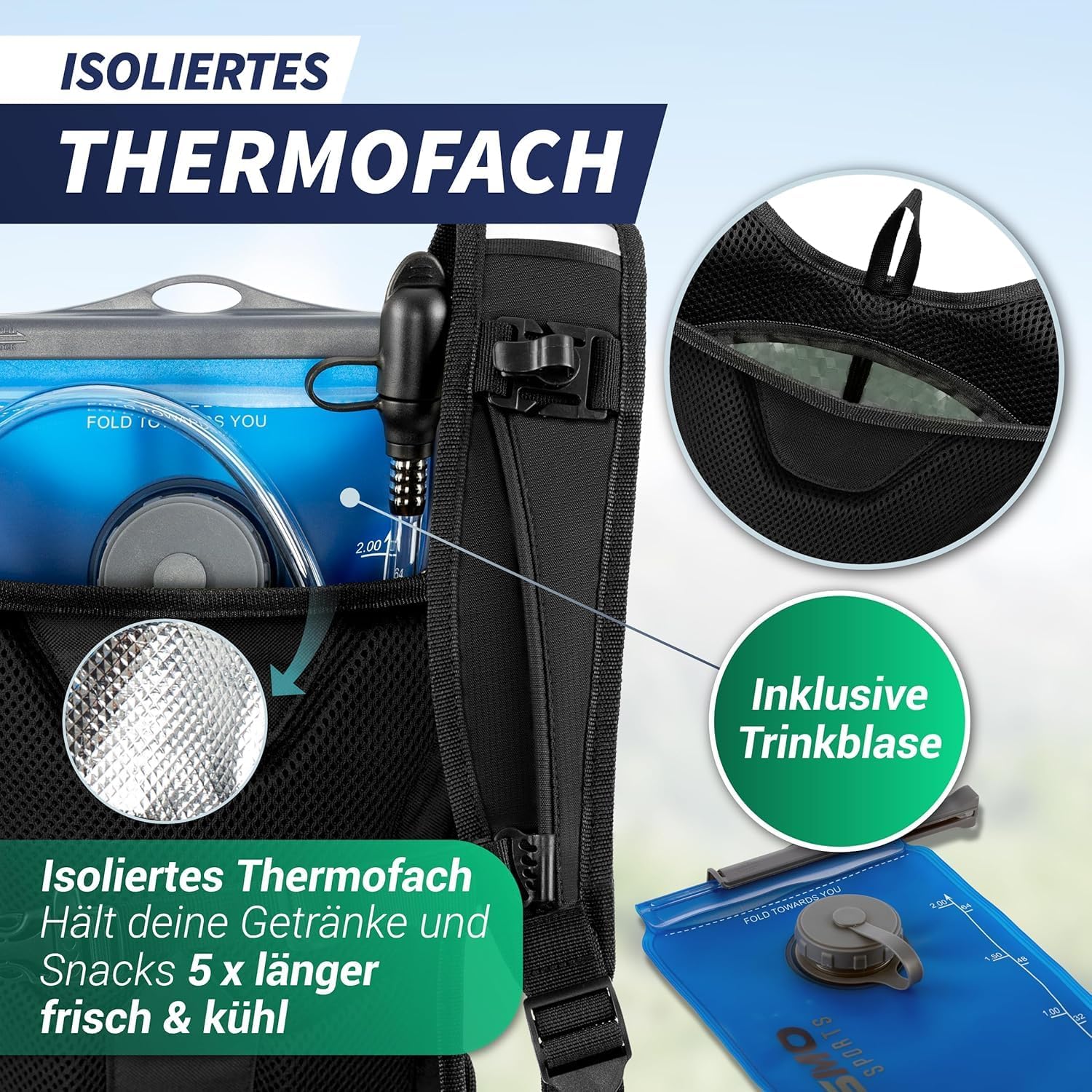 Thumbnail 4 de SASMO® Fahrradrucksack 6L Ultraleicht 350g