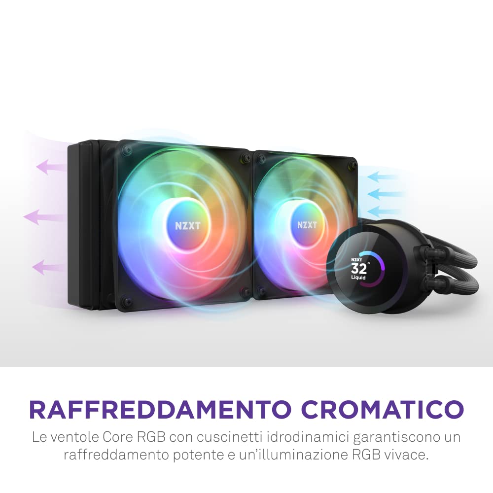 Thumbnail 4 de NZXT Kraken 280 RGB AIO Raffreddamento CPU