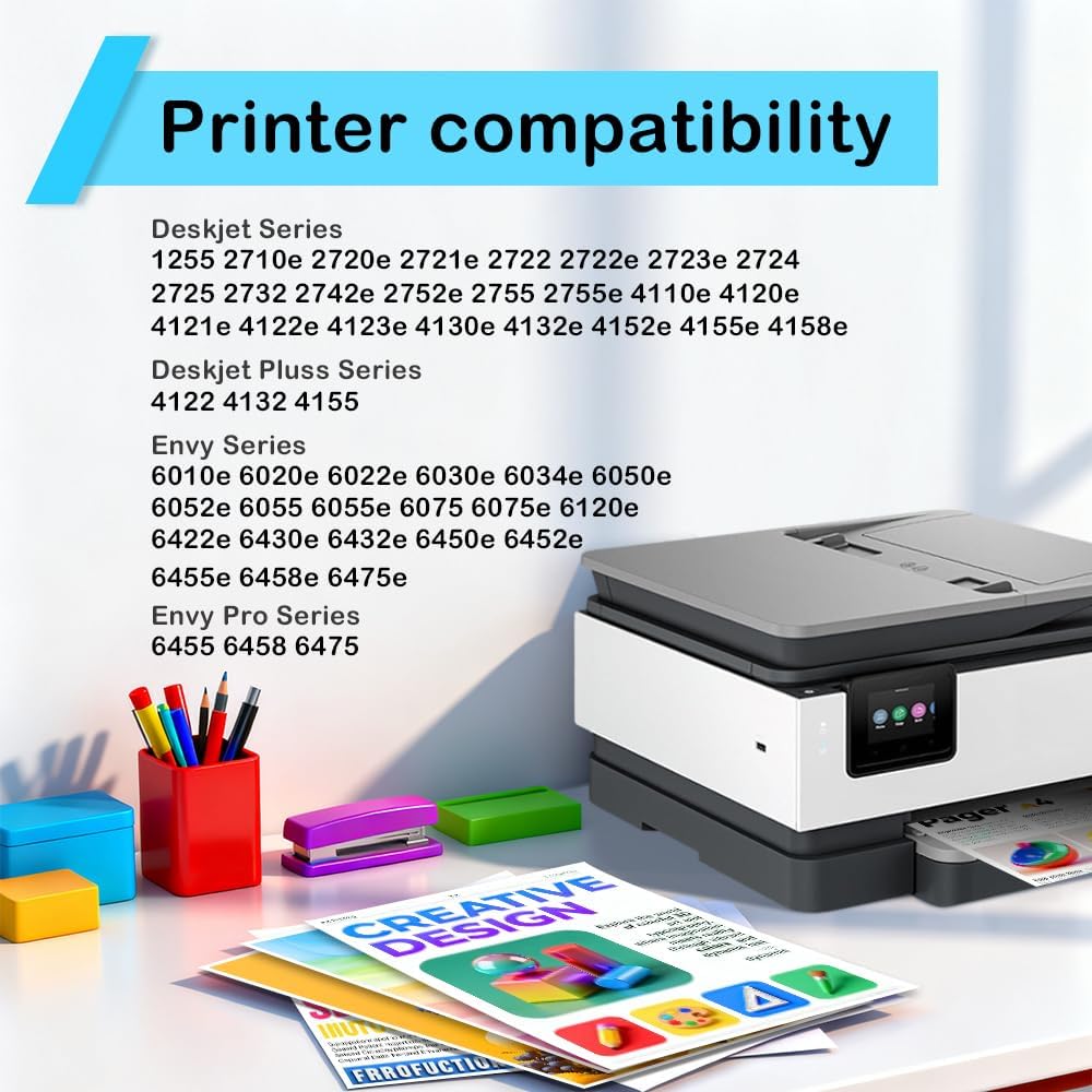 Thumbnail 1 de JYZBRW 67XL Black Ink Cartridge, Compatible with Select HP Printers