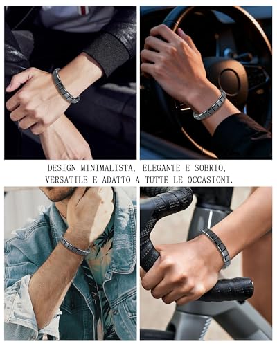 Detalle 1 de VGWON bracciale da uomo in ematite