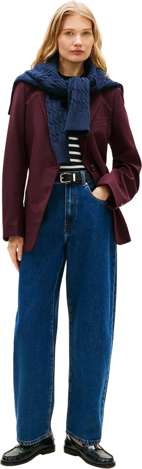 Detalle de Tommy Hilfiger DNM EMI Barrel RW Ww0ww49665 – Jeans da Donna in Denim Barrel