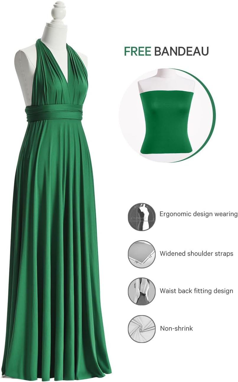 Thumbnail 2 de 72styles Multiway Bridesmaid Dress, Maxi – Soft, Stretchy, and Versatile