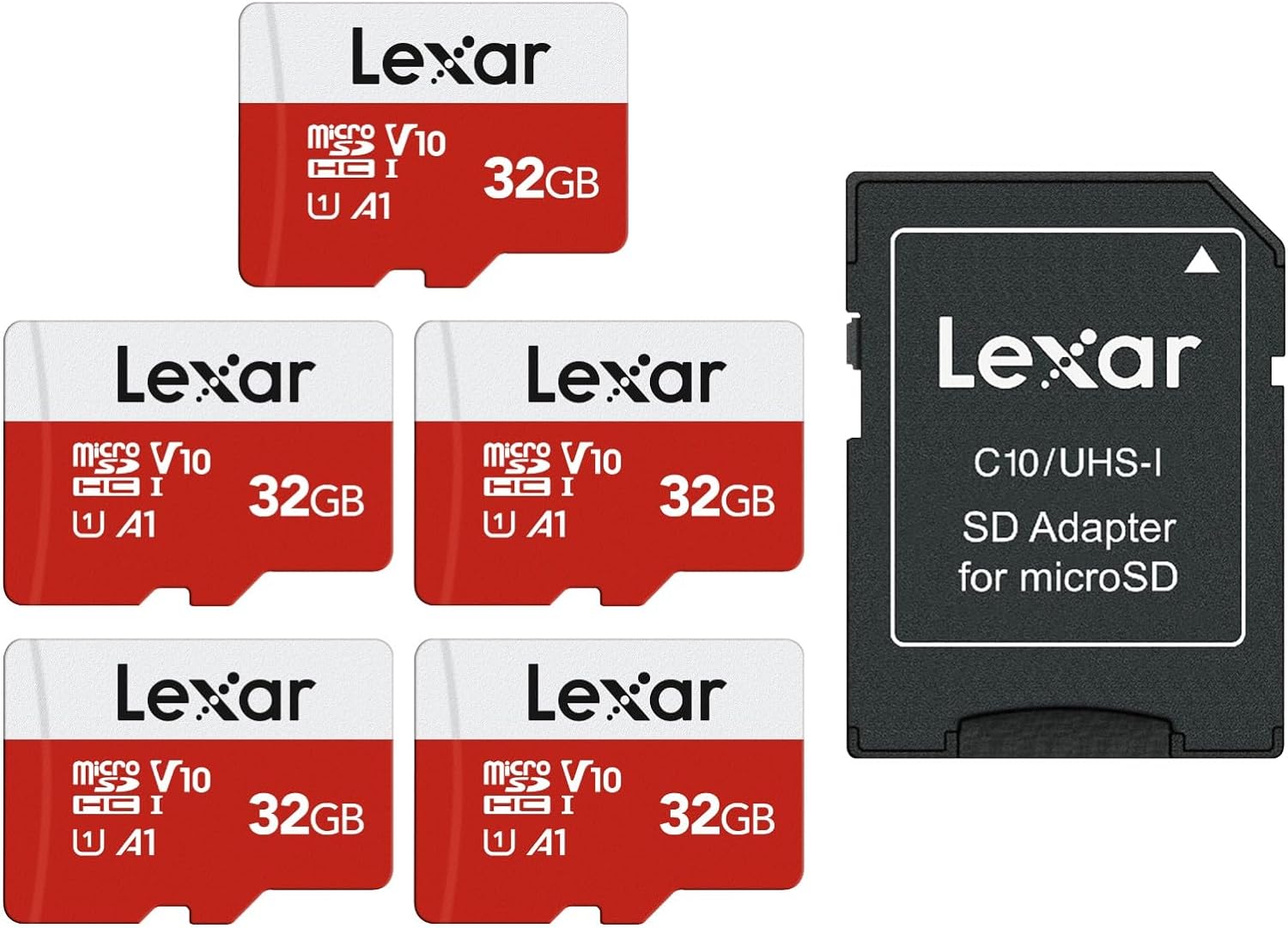 Detalle de Lexar E-Series LMSESXX032G-B5AAA 32GB microSDHC UHS-I 5-Pack