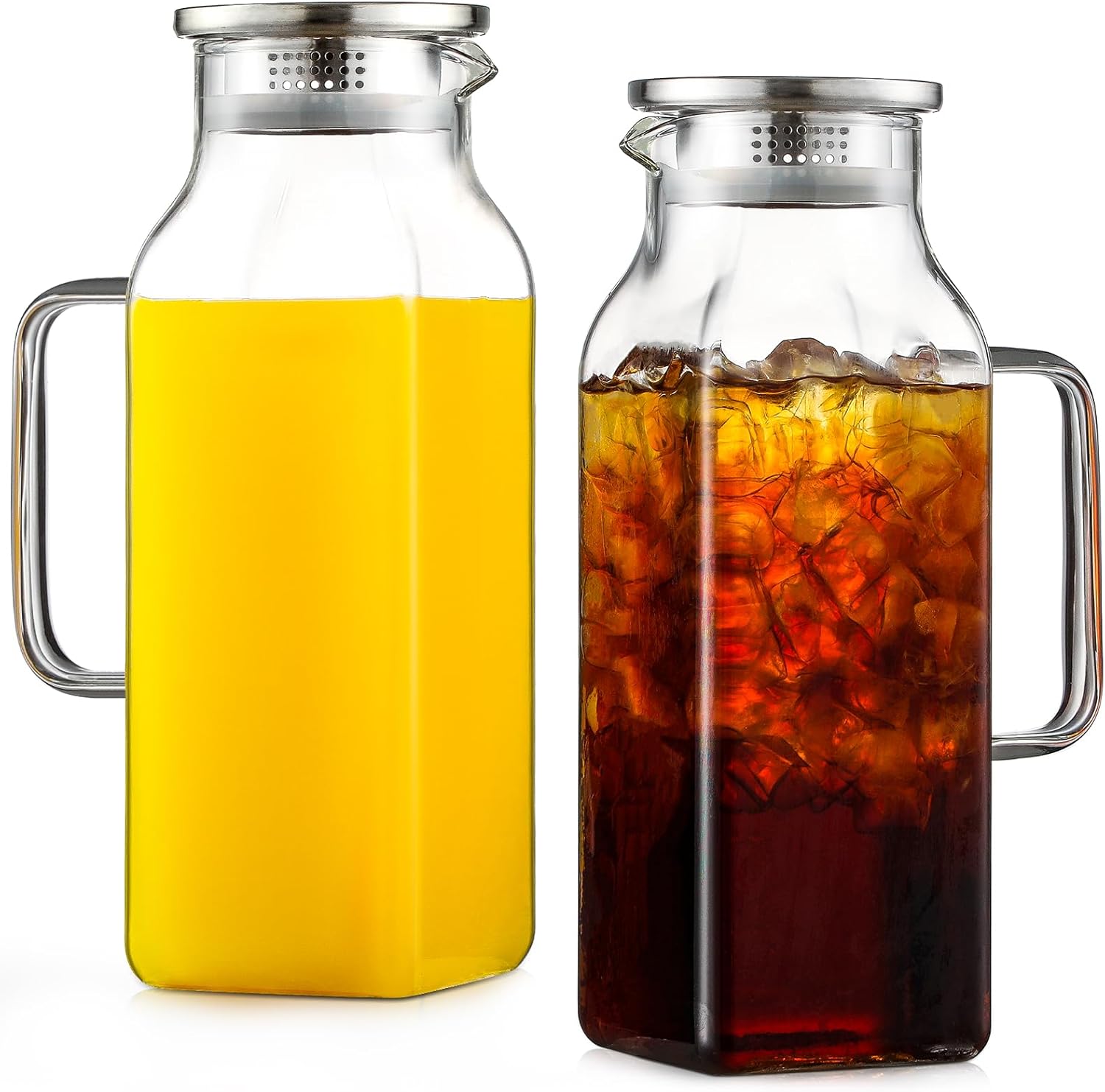 Detalle de Netany 2 Pack 2L Glass Pitcher 🥤