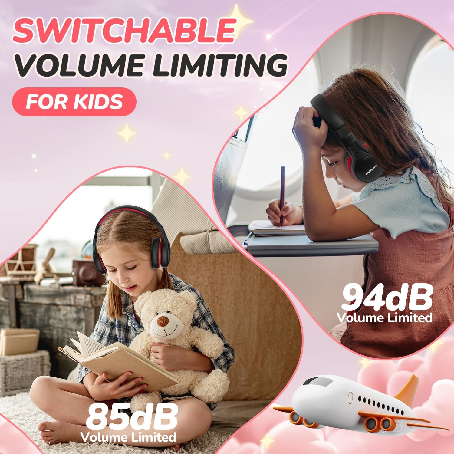 Detalle 2 de JoySpark B08 Kids Headphones 60 Hours