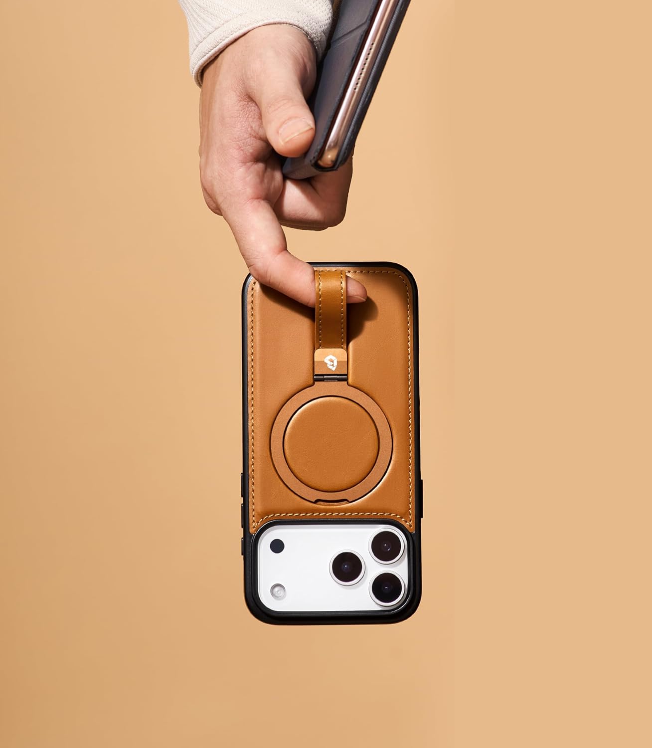 Detalle 2 de BUTAIGA iPhone 17 Pro Max Leather Case with Stand