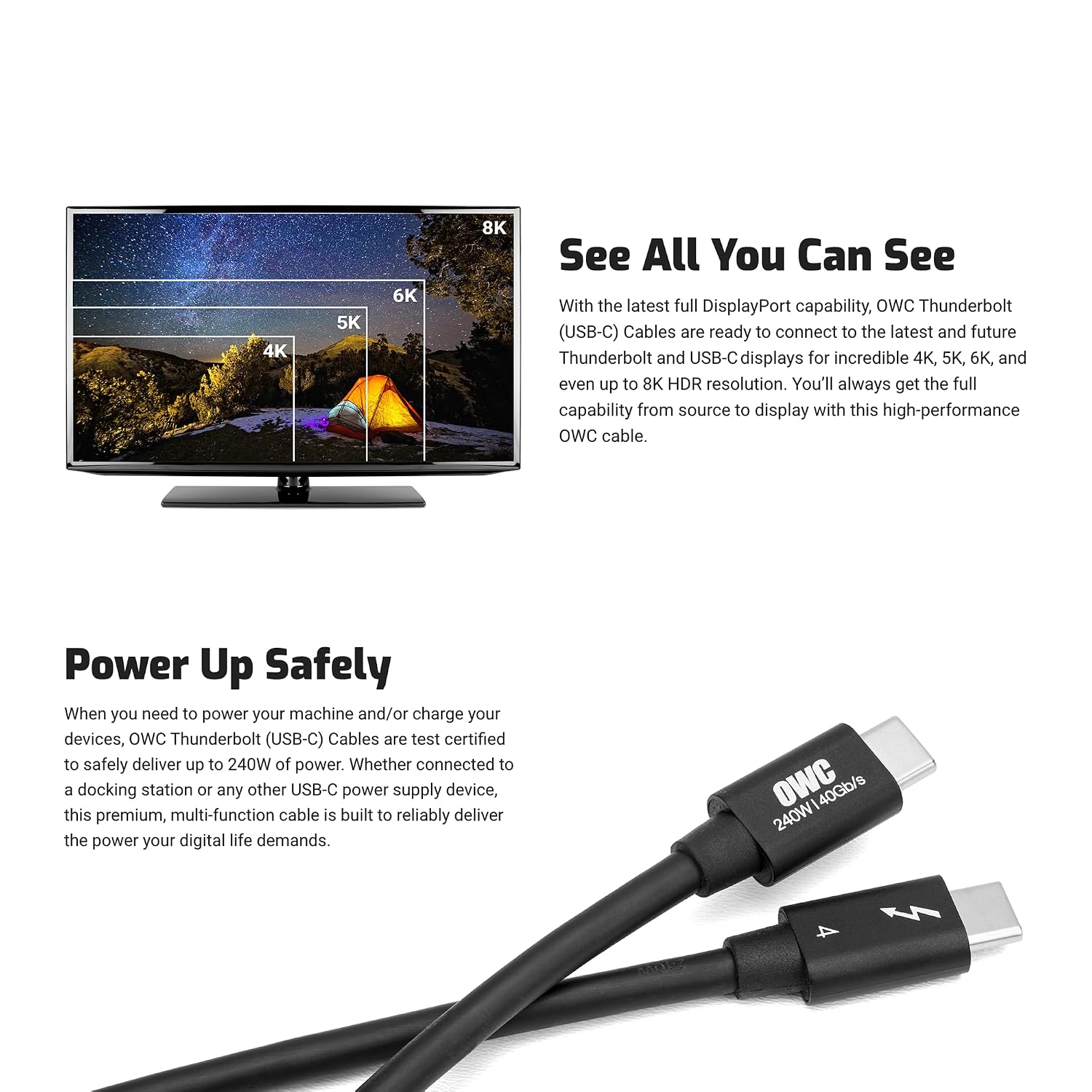 Thumbnail 6 de OWC Thunderbolt 4 cable 40Gbps, 0.7m