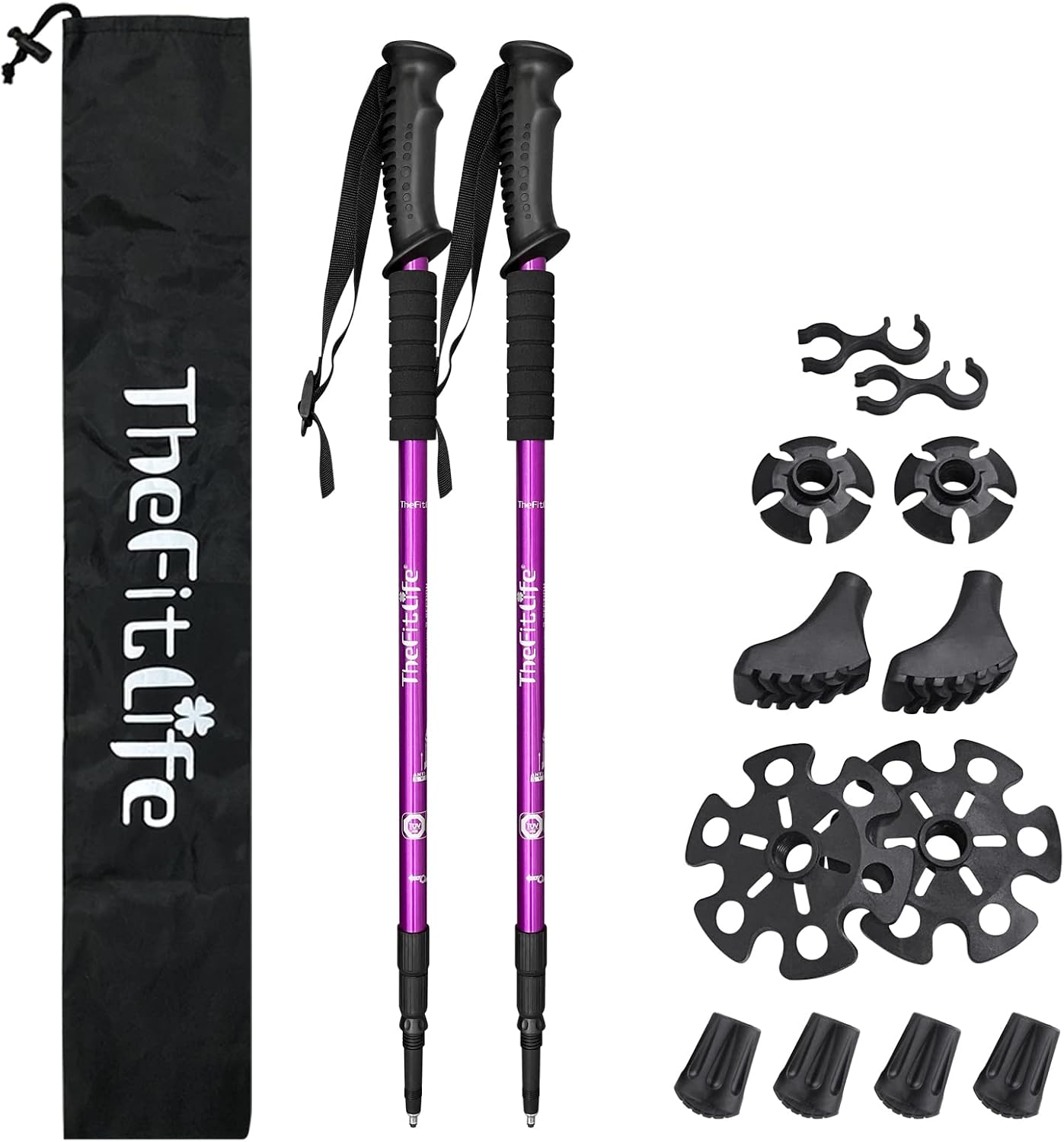 Detalle de TheFitLife Hiking Trekking Poles 2 Pack 65–130 cm