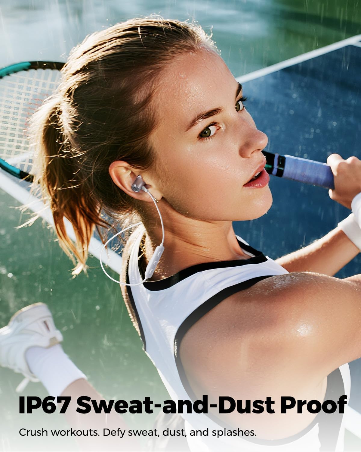 Detalle 1 de SOUNDPEATS Q40 HD Sports Bluetooth Neckband Headphones, LDAC, IP67, 20-Hour Playtime
