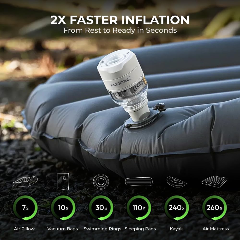 Detalle de FLEXTAILGEAR Portable Air Pump: Tiny, powerful, and versatile for inflatables