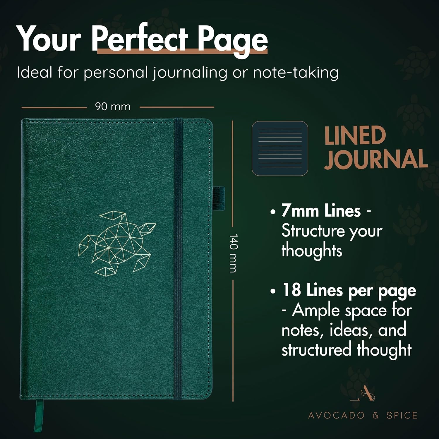 Thumbnail 2 de Small Notebook A6 by Avocado and Spice® — Gift-Ready Pocket Journal in Faux Leather