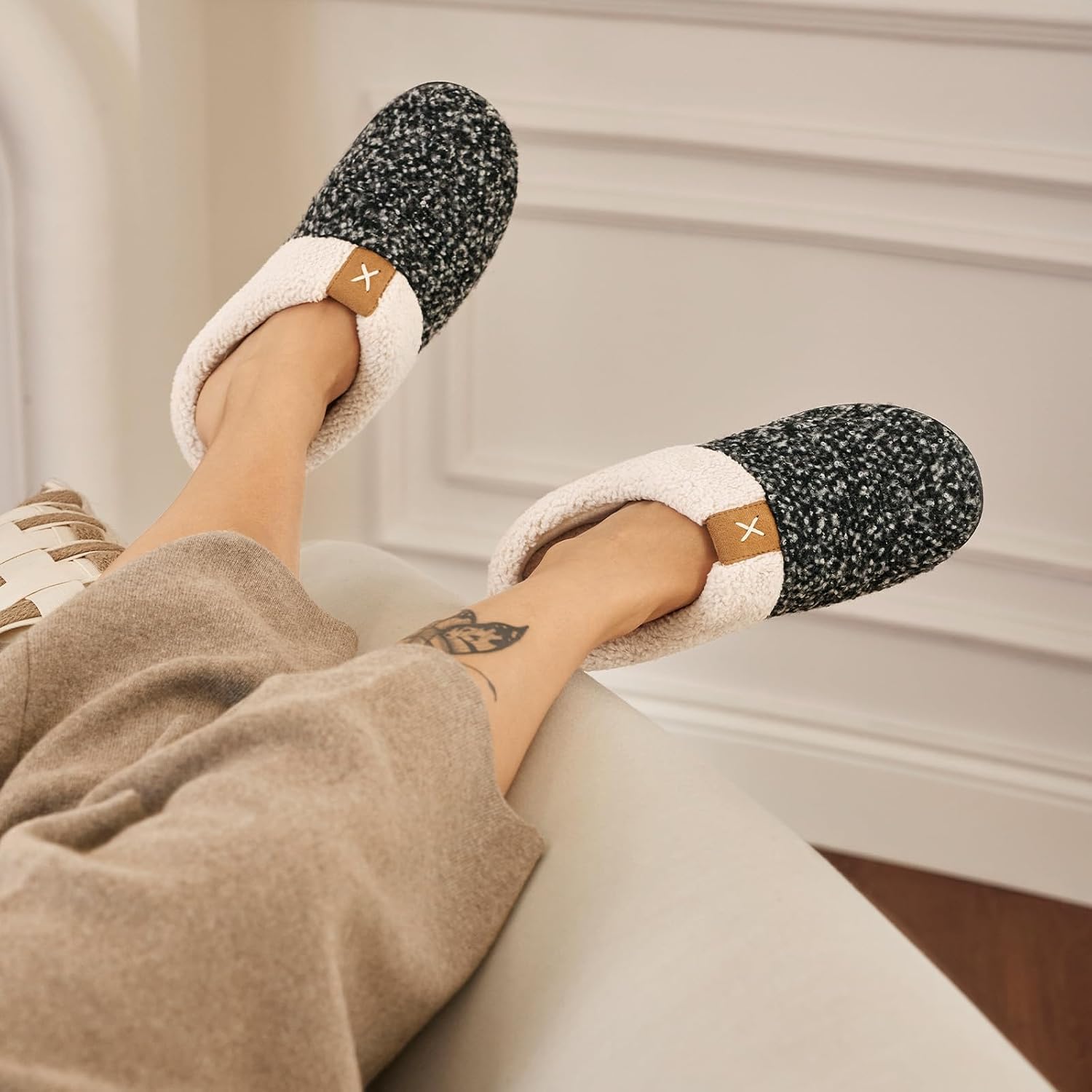 Thumbnail 1 de ULTRAIDEAS Ladies' Cozy Memory Foam Slippers with Fleece Lining and Anti-Slip Sole