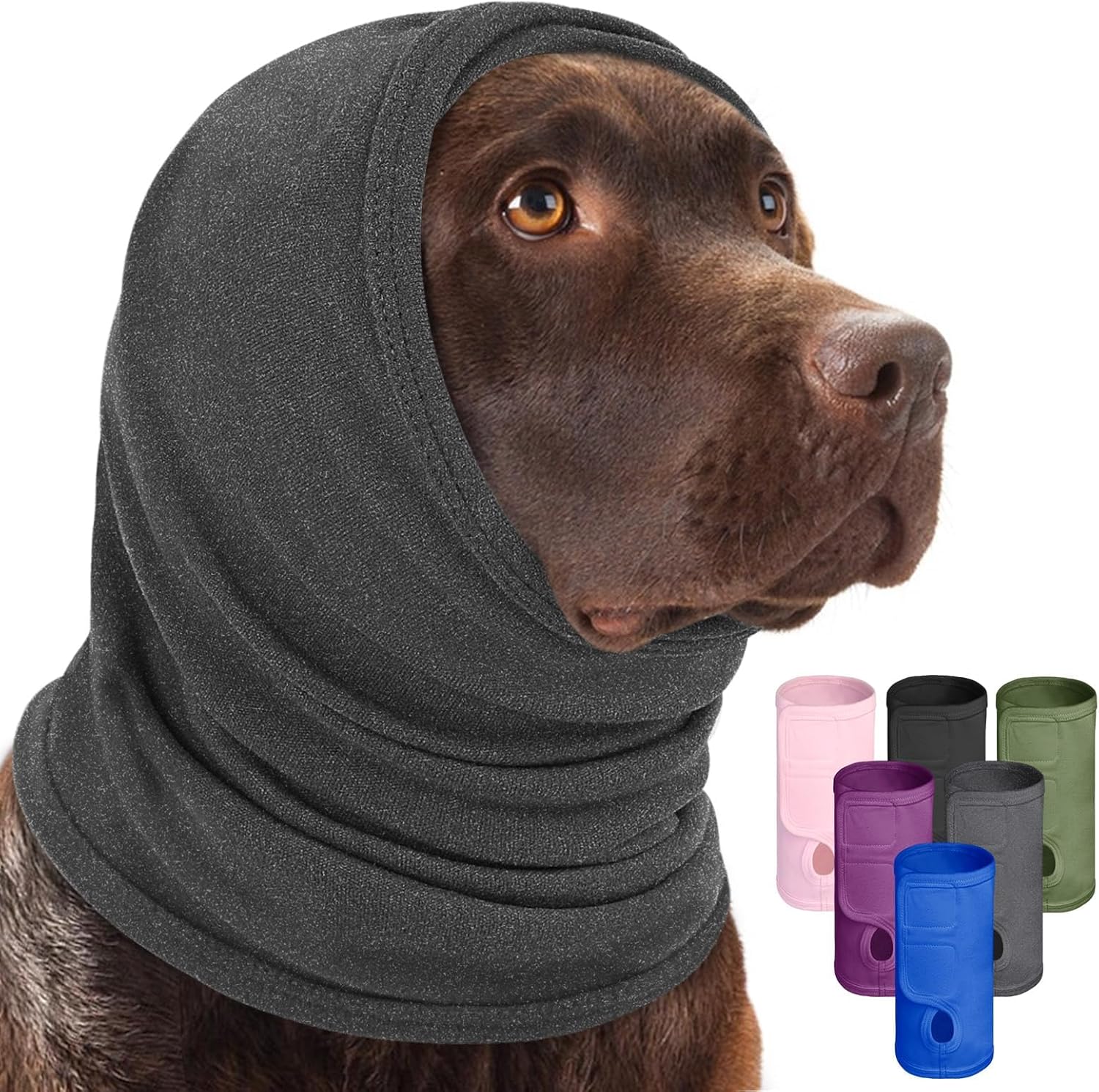 Thumbnail 6 de Dog calming noise hoodie for pets, Ear wraps