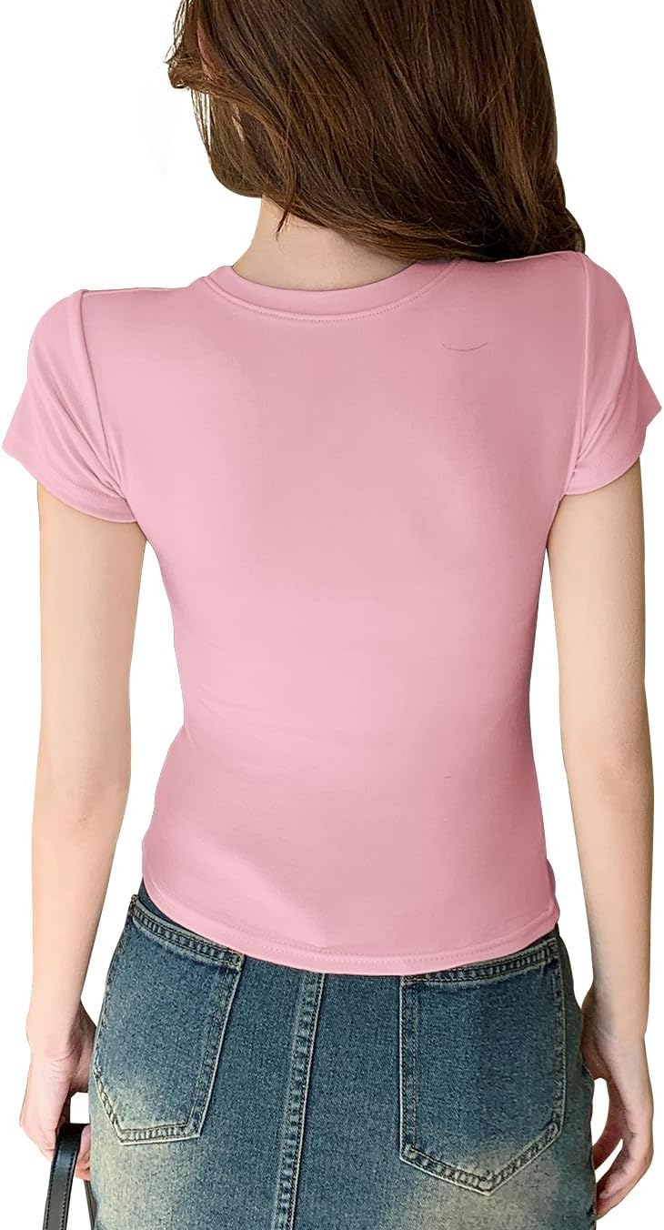 Detalle 2 de JEROZIYANT Women's Basic Crop Tee 1️⃣0️⃣