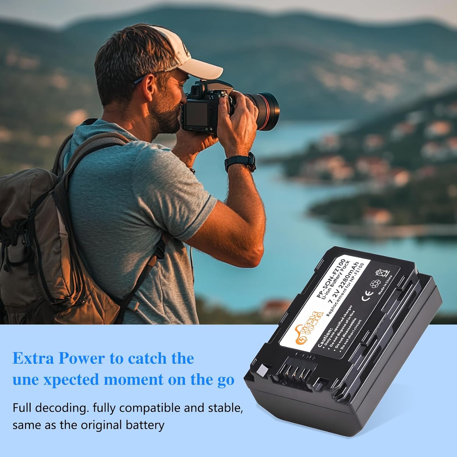 Thumbnail 6 de Pickle Power NP-FZ100 replacement battery (2 x 2280mAh) with storage case for Sony cameras
