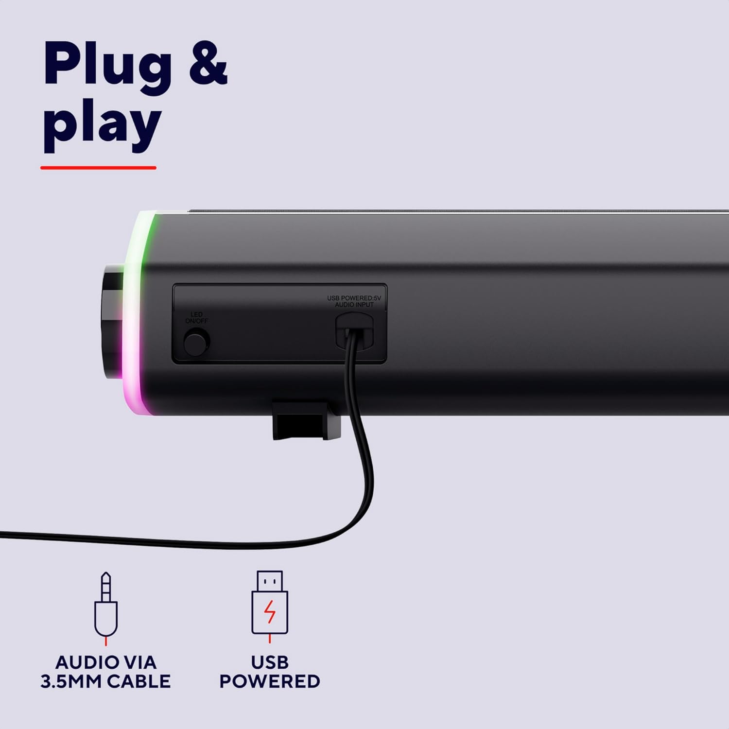 Thumbnail 5 de Trust Liro 12W Soundbar for PC