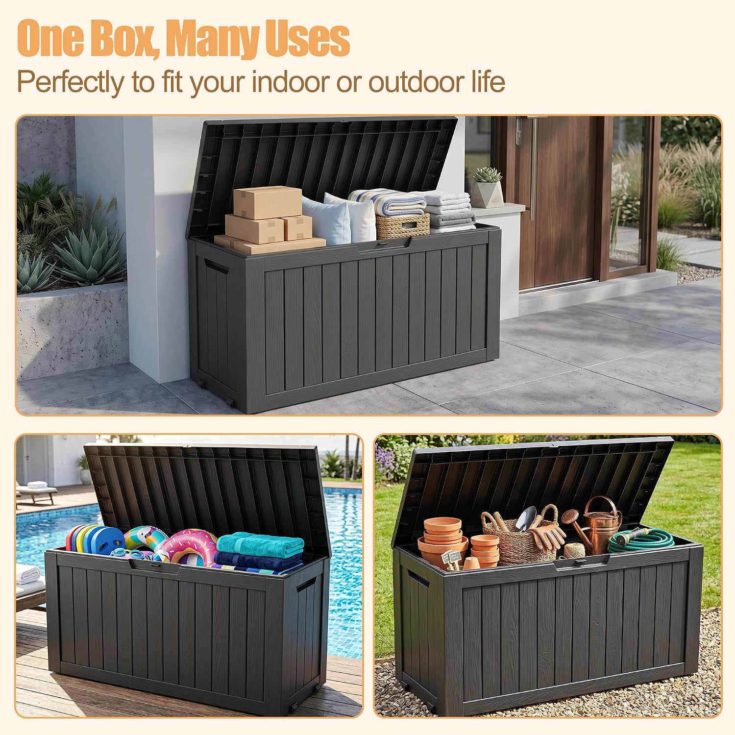Detalle 2 de ATMELT Outdoor Storage Box, 100 Gallon