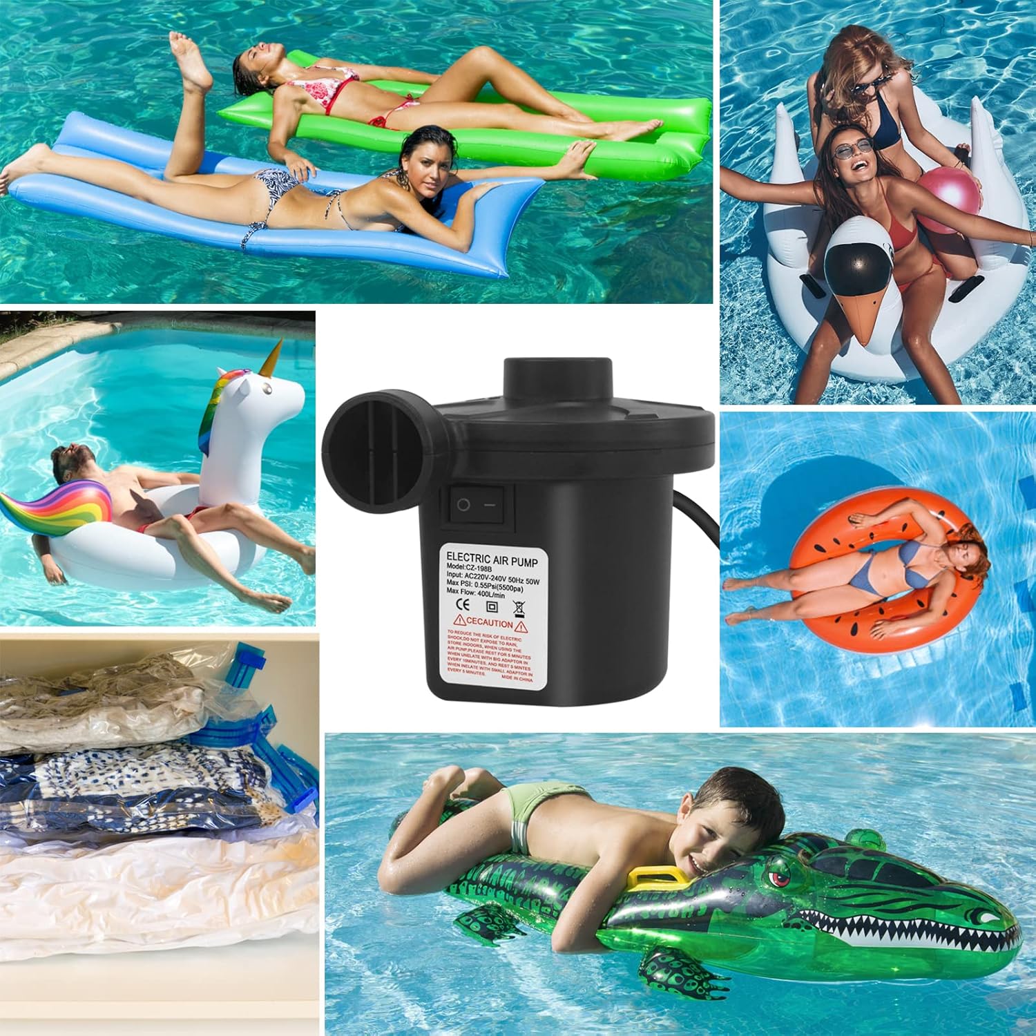 Thumbnail 6 de Jsdoin Electric Air Pump 50W 220V for Mattresses