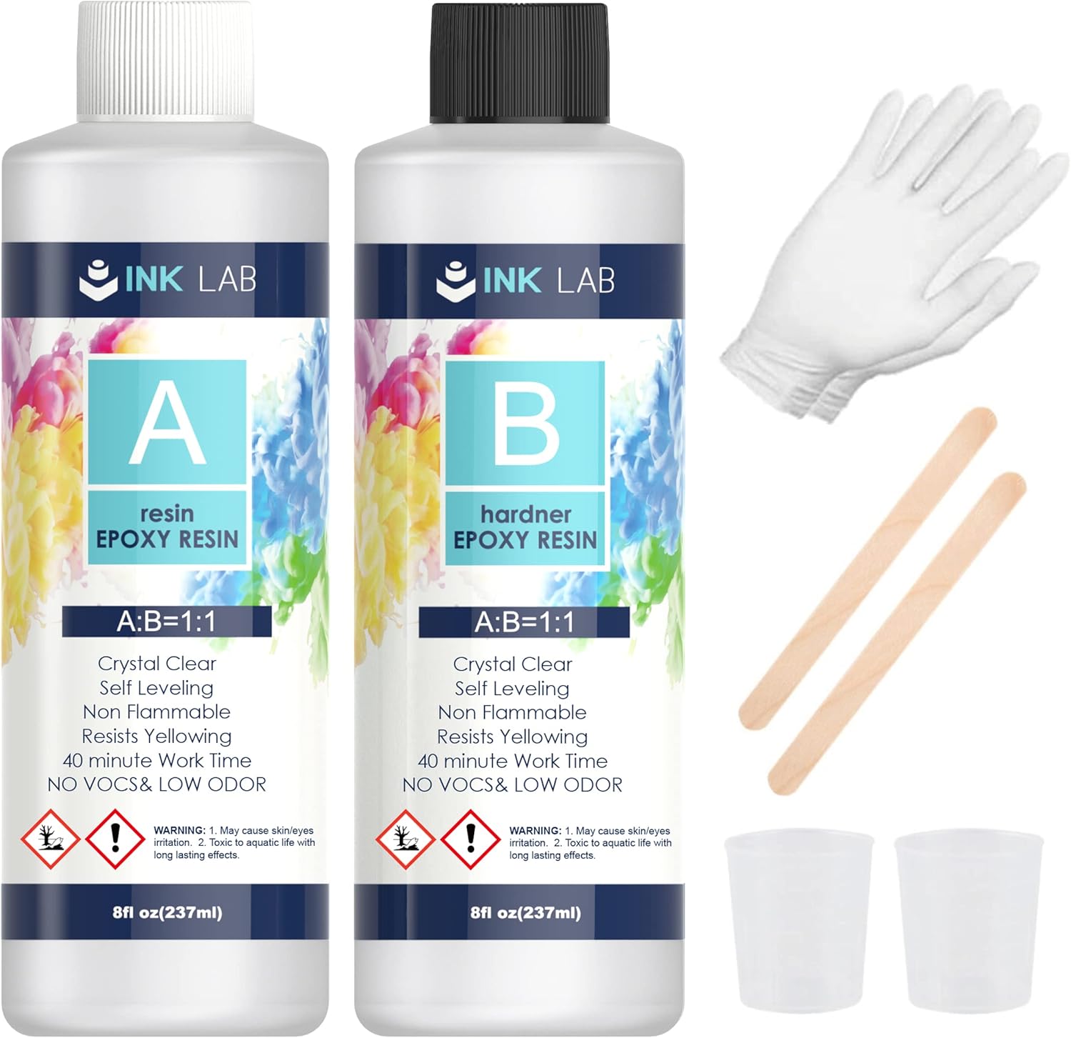 Thumbnail 6 de INK LAB Epoxidharz Set 960ml – Kristallklares Gießharz mit Härter 1:1, inkl. Zubehör