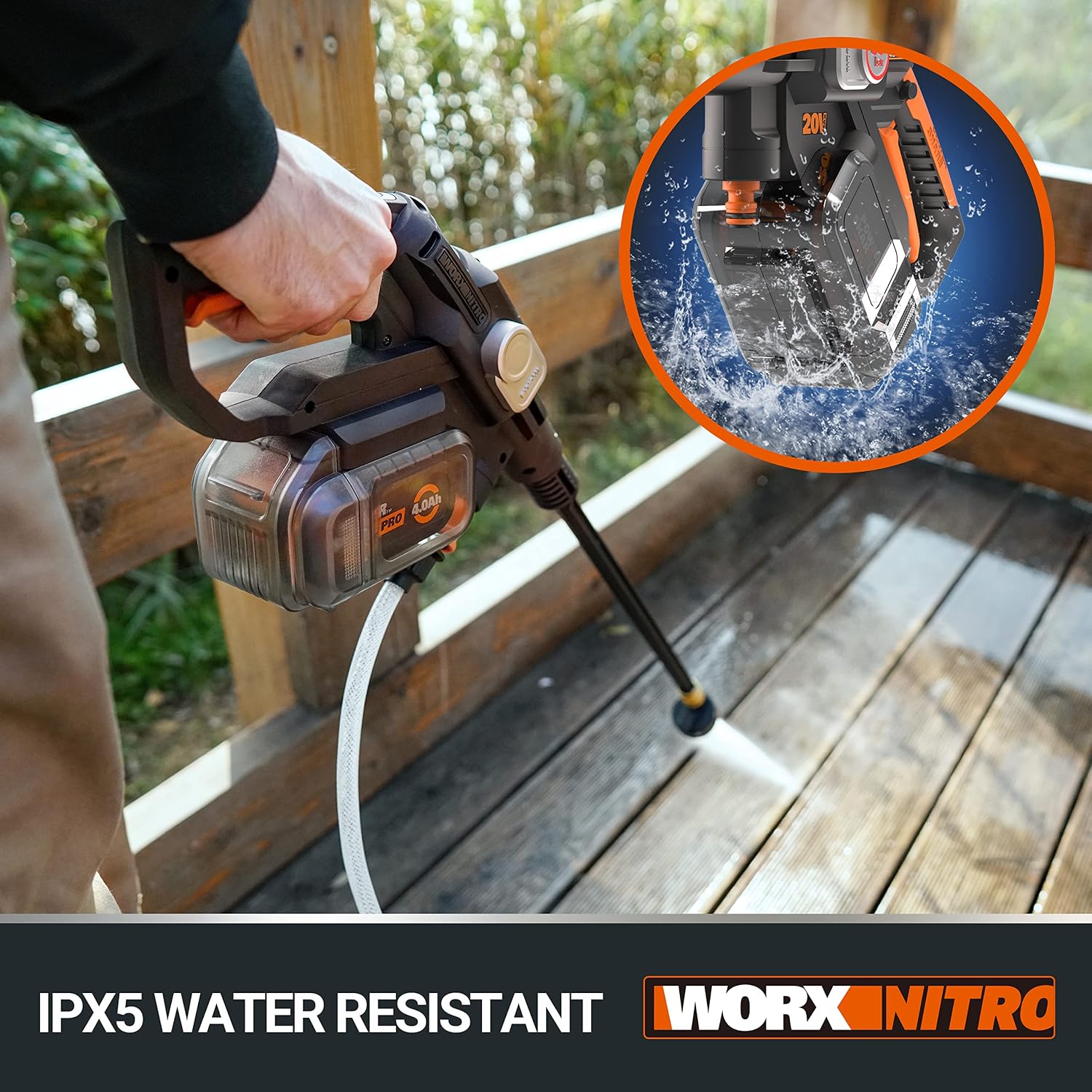 Thumbnail 5 de WORX Nitro 20V Hydroshot Cordless Pressure Washer WG633E.1 💧