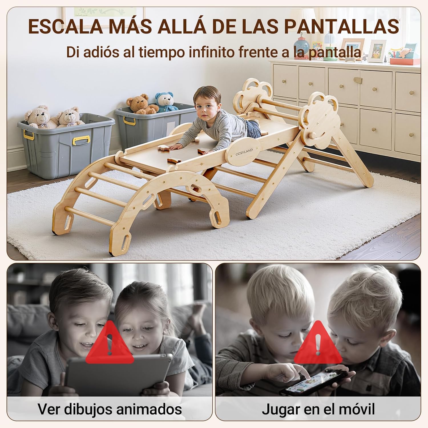 Thumbnail 6 de COSYLAND Triángulo de Escalada Montessori 8 en 1