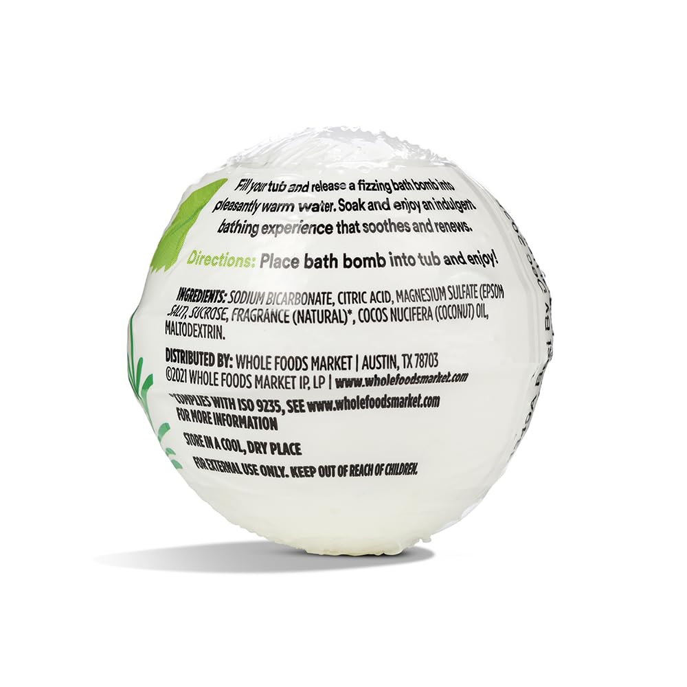 Detalle 2 de 365 by Whole Foods Market Fizzing Epsom Bomb Muscle Soak Bath Bomb (2.8 oz)