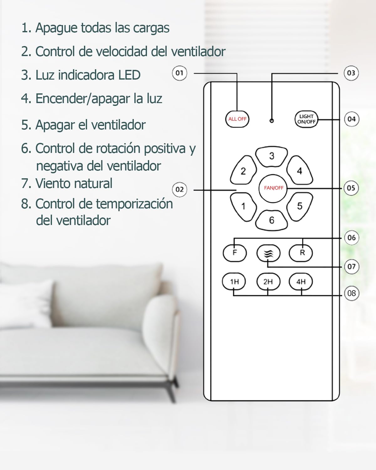 Thumbnail 6 de Ventilador de Techo Madera con Luz y Mando a Distancia 🌟
