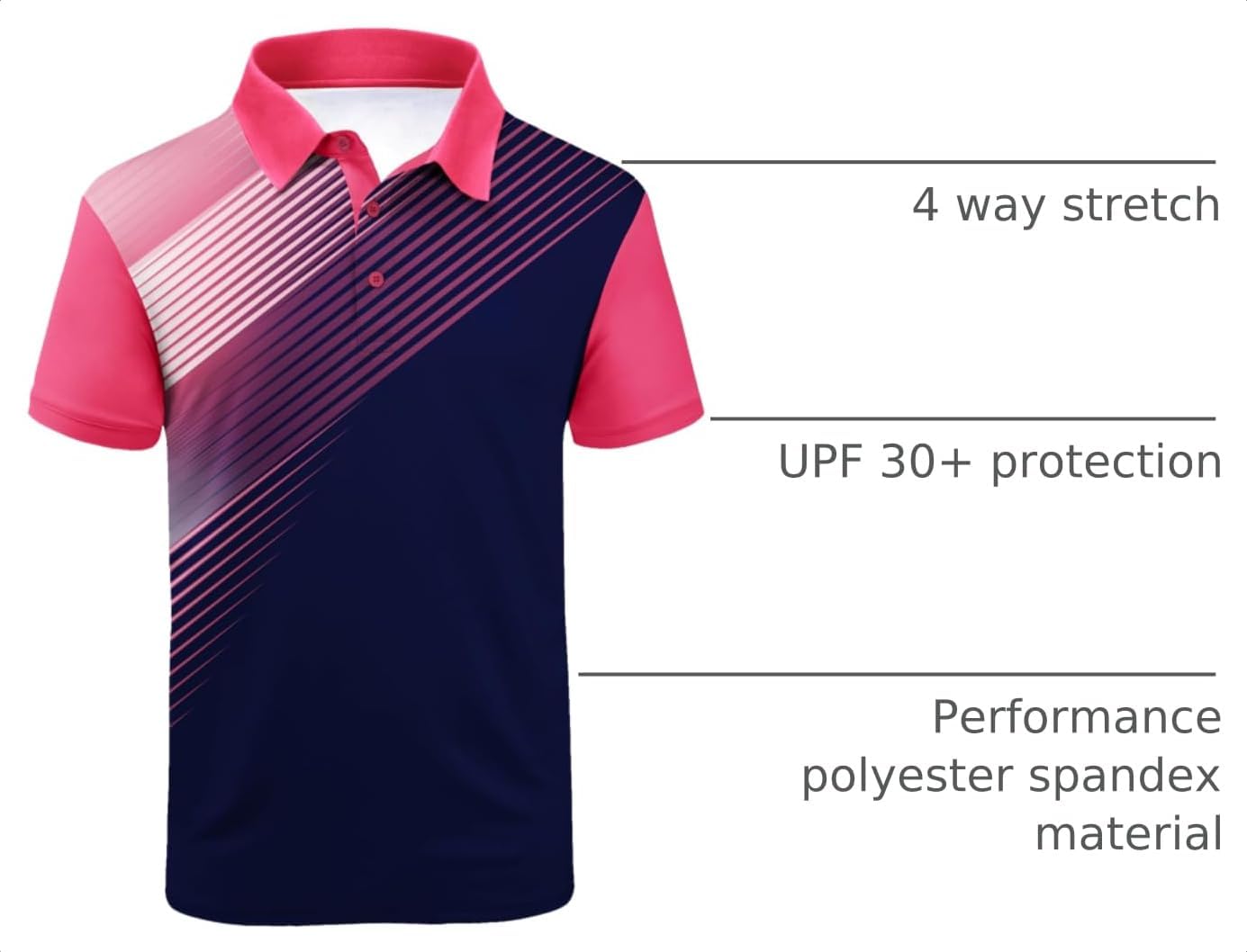 Detalle de ZITY Men’s Golf Shirt Short Sleeve – Moisture-Wicking Performance Polo