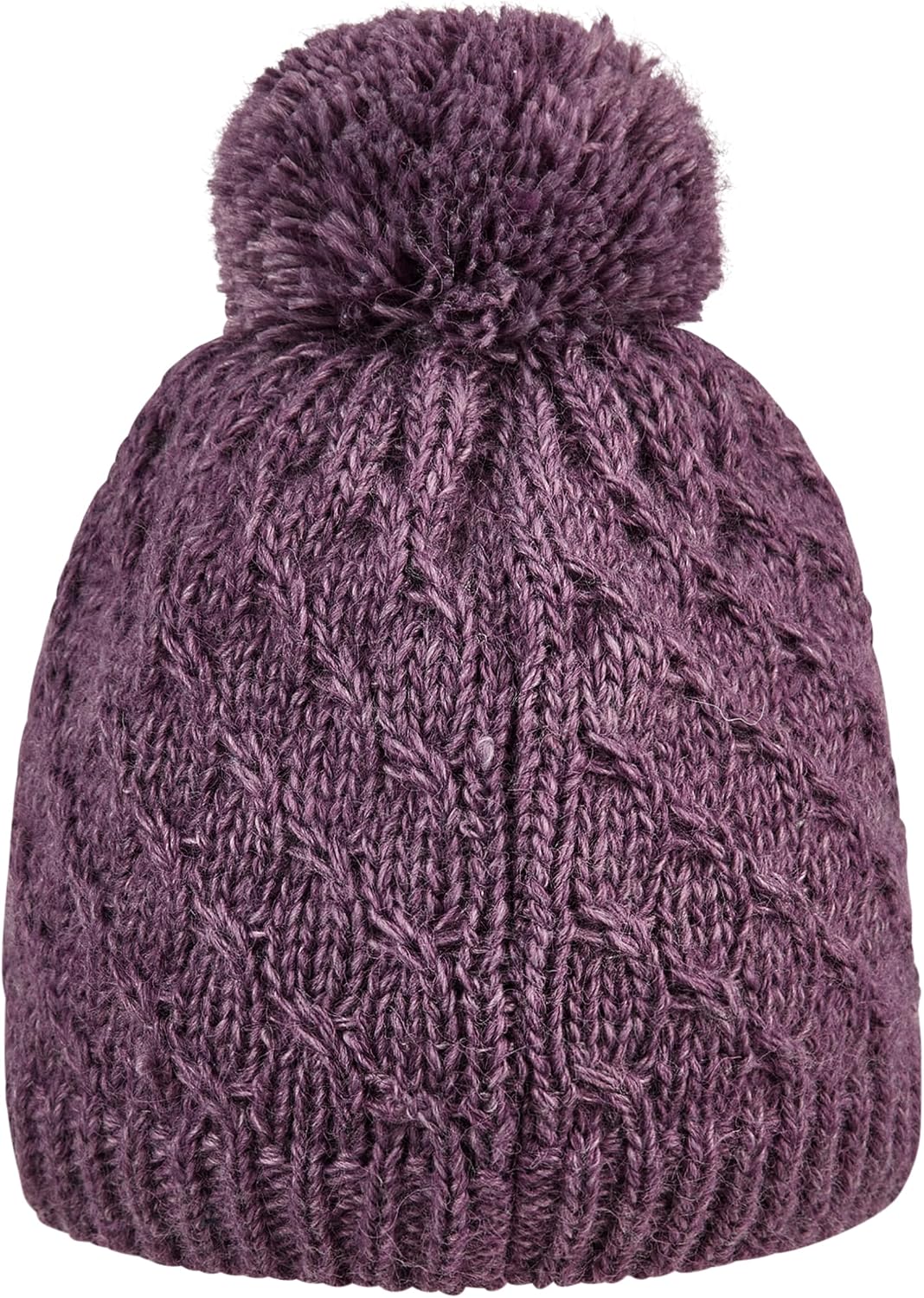 Detalle de Sterntaler Mädchen Beanie-Mütze Bommelmütze Meliert – Purpur, Größe 47