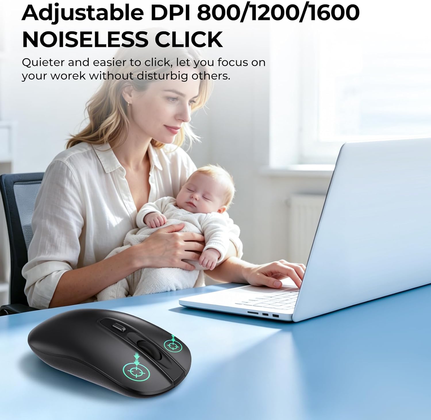 Thumbnail 2 de Wireless Mouse 2.4G Slim Portable 1600 DPI