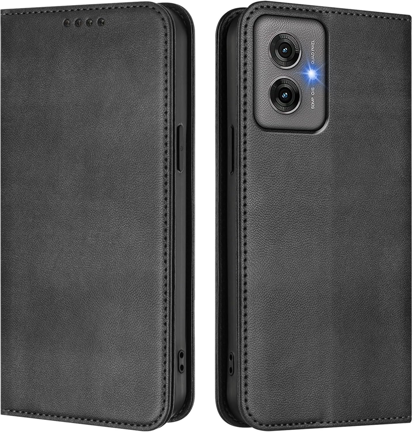 Thumbnail 5 de OUEAYIEN Leather Flip Wallet Case with Screen Protector for Motorola Moto G55 5G