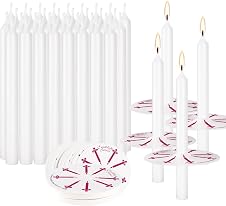 100 White Taper Candles 5-Inch — Handheld Church Candles 🕯