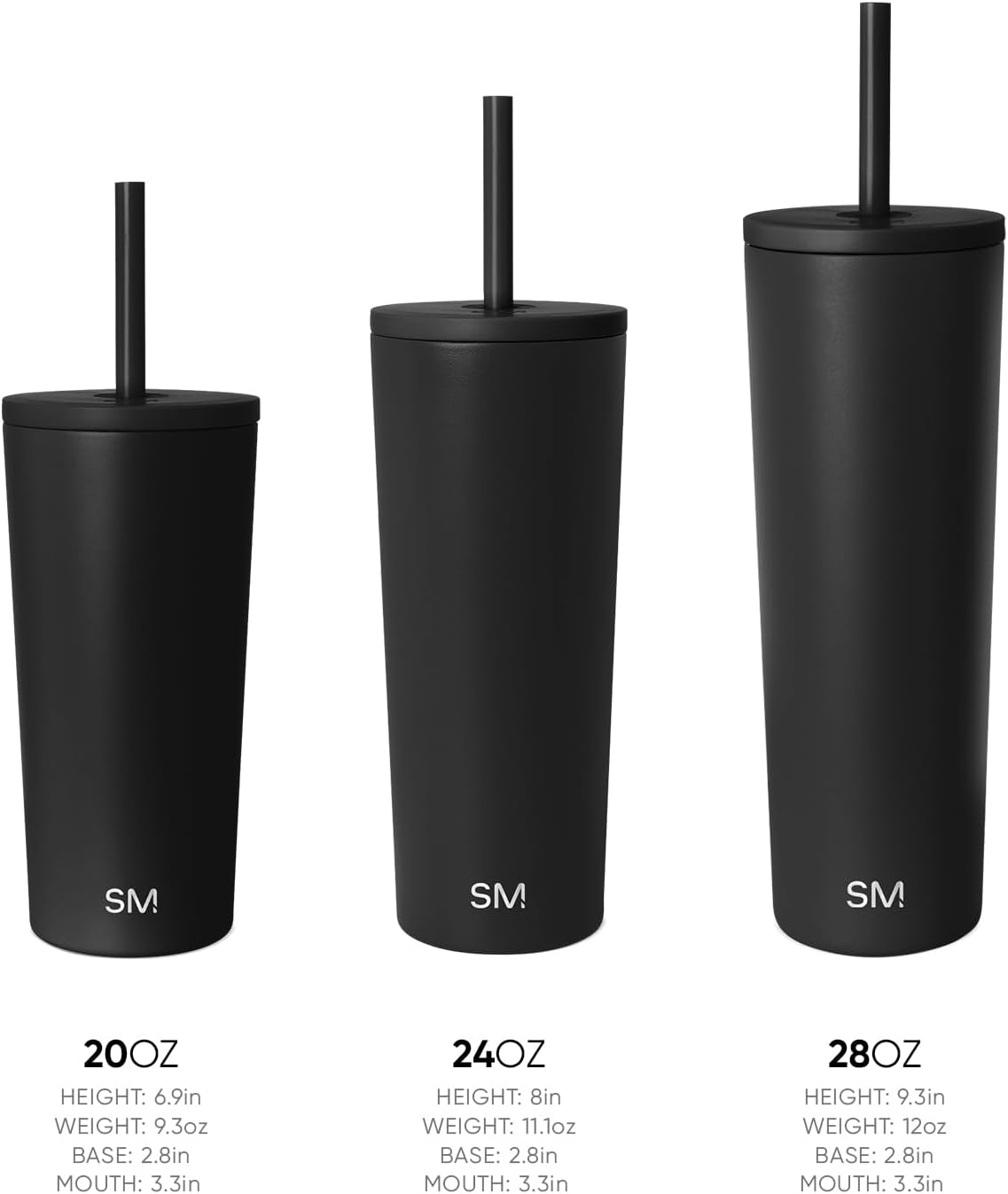 Thumbnail 2 de Simple Modern Classic Tumbler with Straw Lid (24oz) — Insulated Stainless Steel Travel Mug, Blush