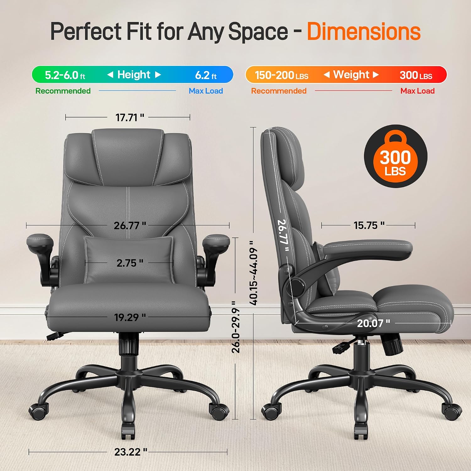 Detalle de Office Chair with 300-Pound Capacity
