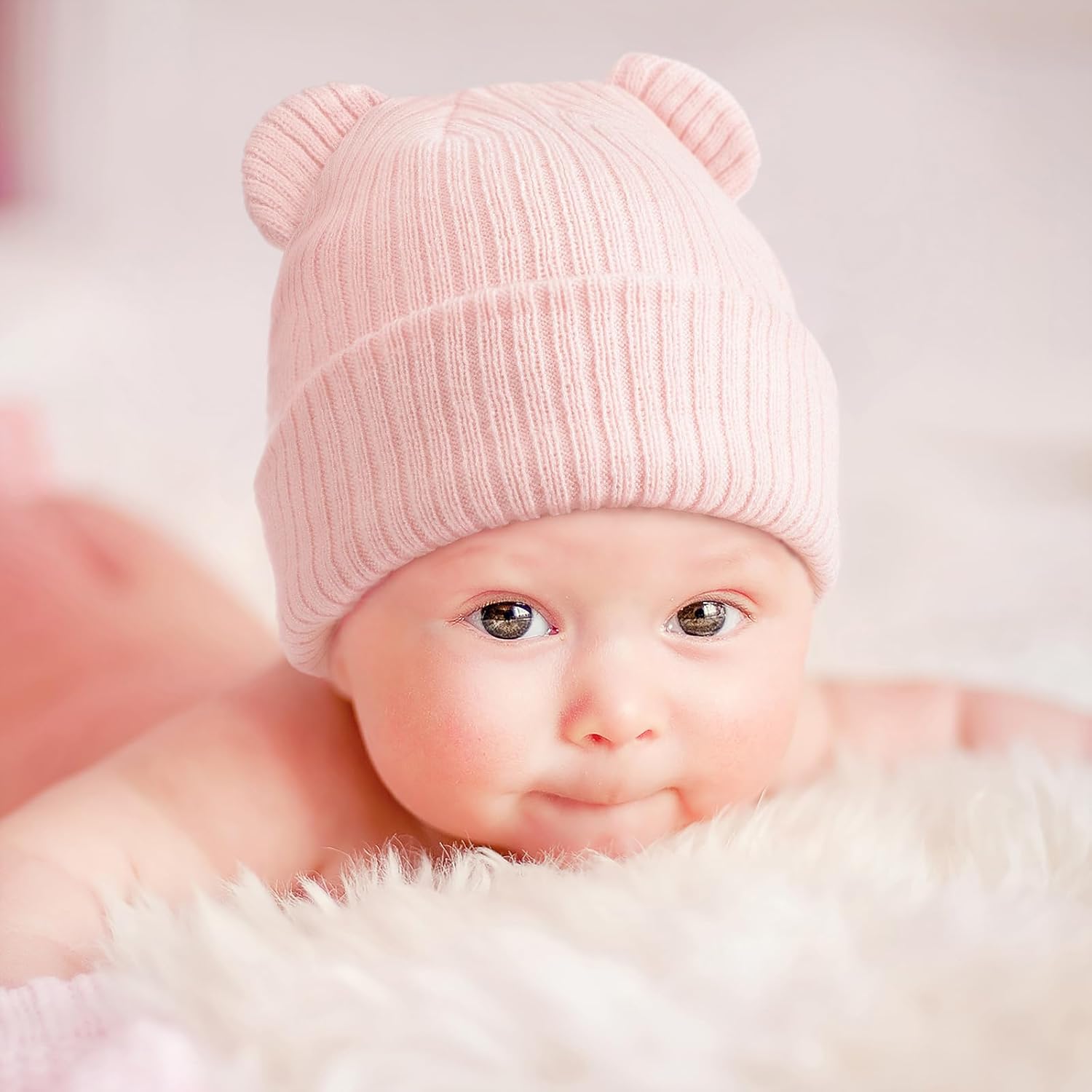 Thumbnail 5 de DRESHOW Toddler Beanie Hat with Bear Ears (Acrylic, Double-Layer) for 6–24 Months