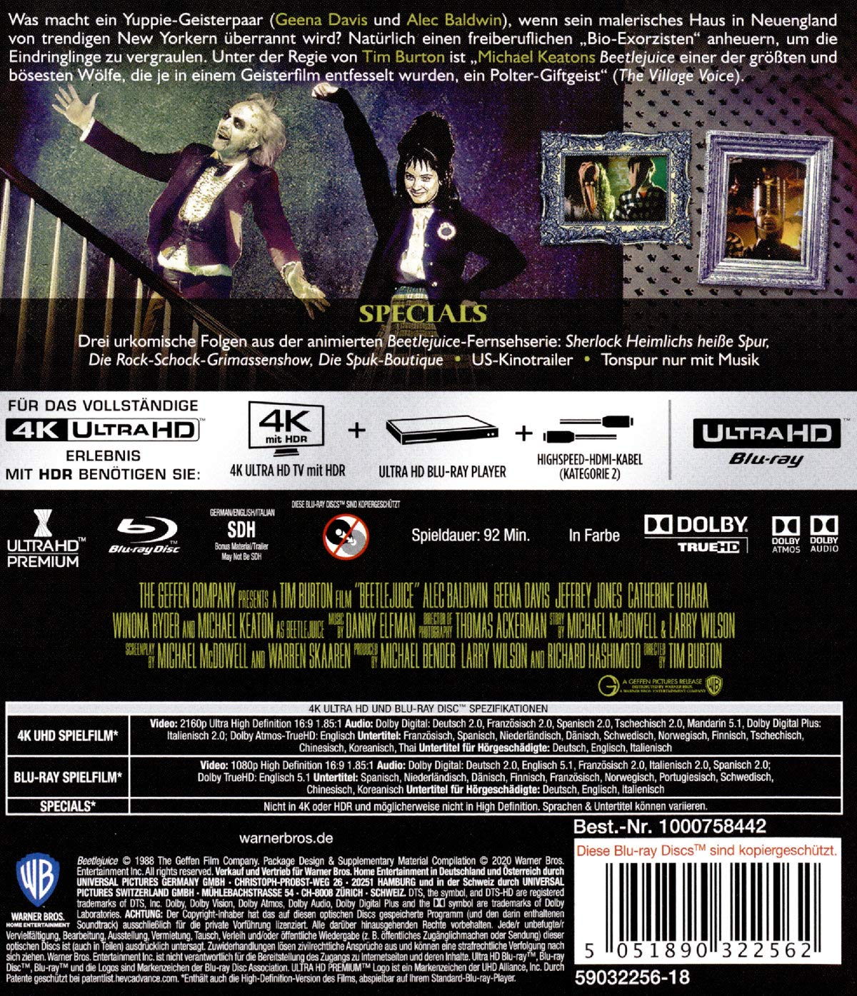 Thumbnail 1 de Beetlejuice (4K Ultra HD) + Blu-ray 2D – Warner Bros.